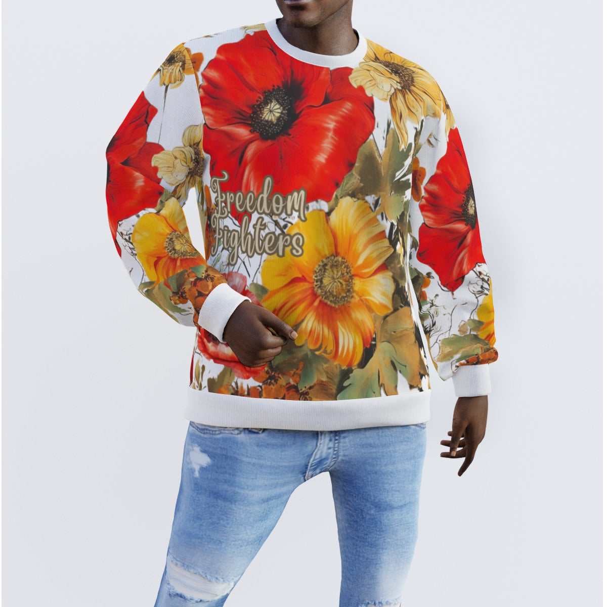 Floral pullover outlet sweater