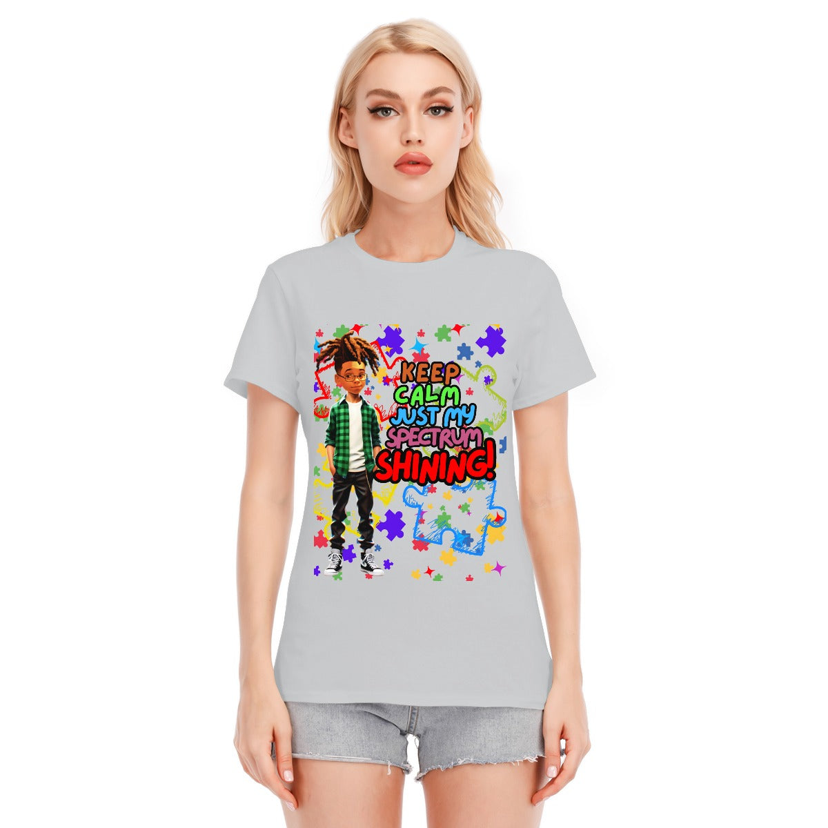 “Keep Calm, Just My Spectrum Shining” T-Shirt – Bold & Empowering Statement Tee