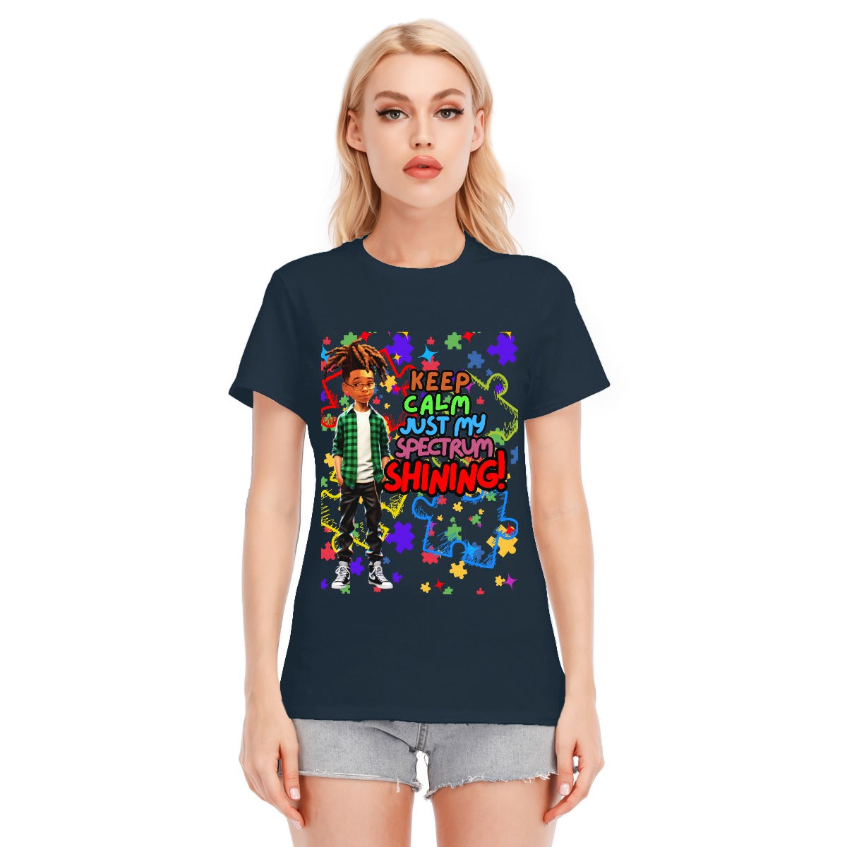 “Keep Calm, Just My Spectrum Shining” T-Shirt – Bold & Empowering Statement Tee