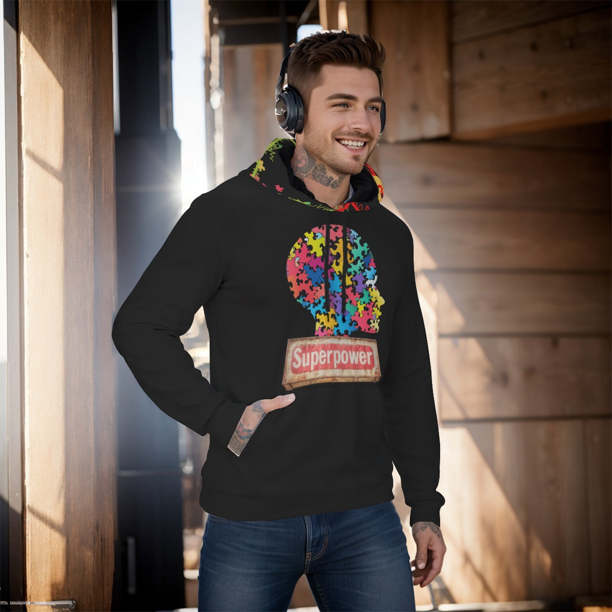 Superpower” Autism Awareness Hoodie – Bold & Empowering Statement Wear