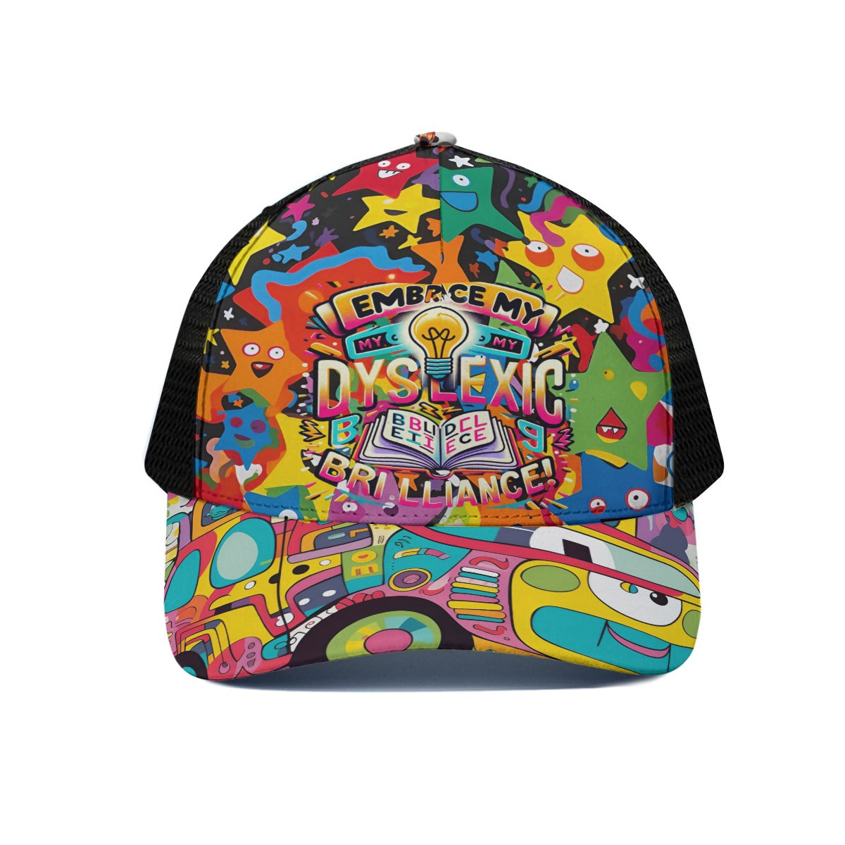 Explorer's Vision:Unisex Trucker Hat with Dyslexic Dreamer Design