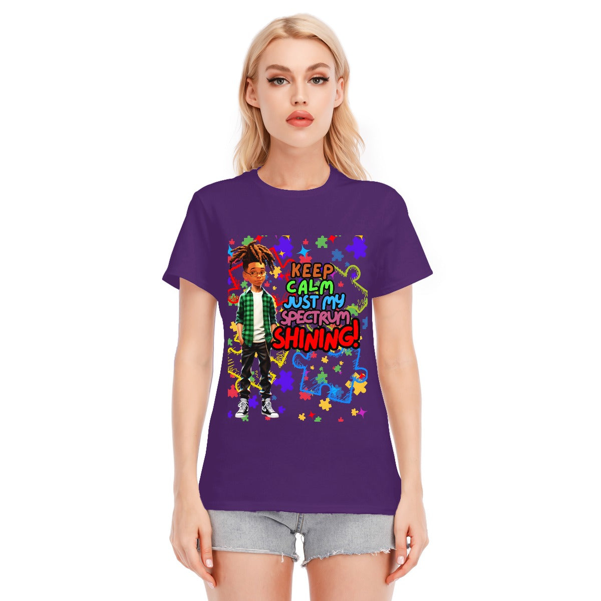 “Keep Calm, Just My Spectrum Shining” T-Shirt – Bold & Empowering Statement Tee